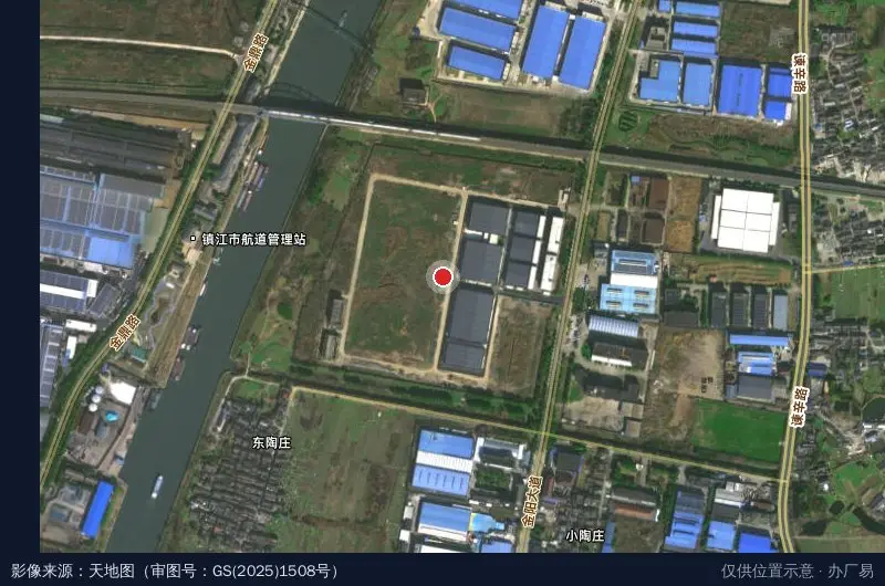 万马镇江智造园卫星位置示意图