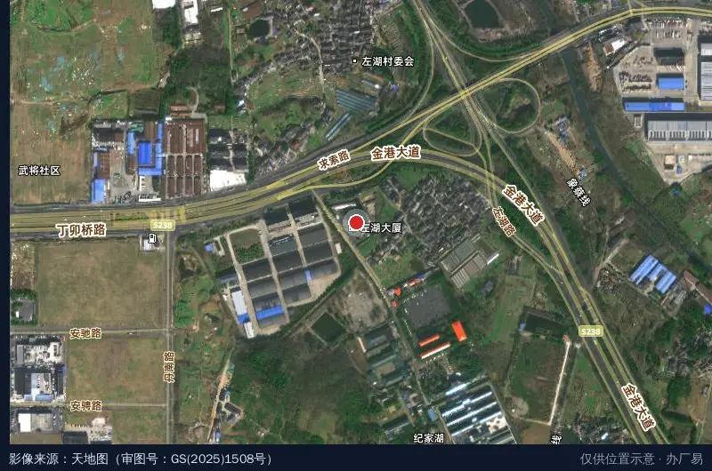江苏镇江京口经济开发区卫星位置示意图