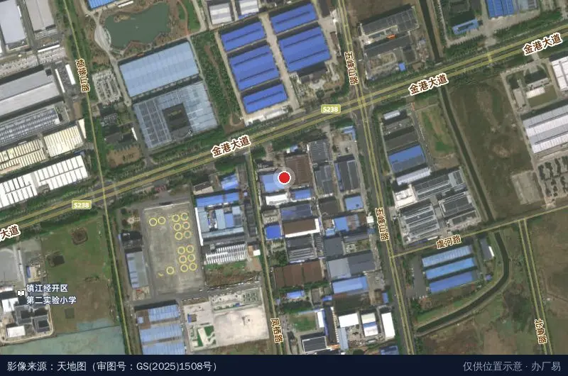 快鹿工业园卫星位置示意图