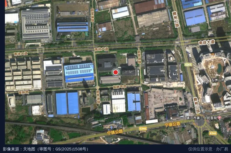 镇江国家高新区创新创业孵化基地卫星位置示意图
