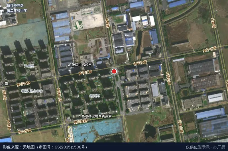 镇江航空航天产业园卫星位置示意图