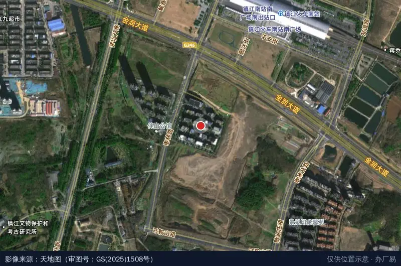 中业慧谷镇江科技产业园卫星位置示意图