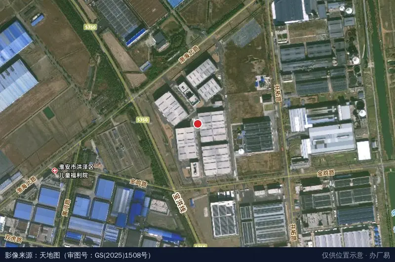 江苏洪泽经济开发区智慧谷卫星位置示意图