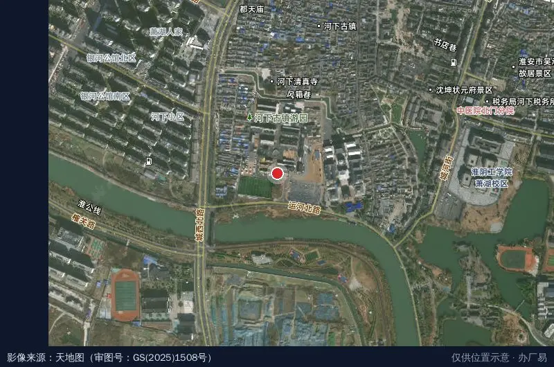 蓝·数字文旅产业园卫星位置示意图
