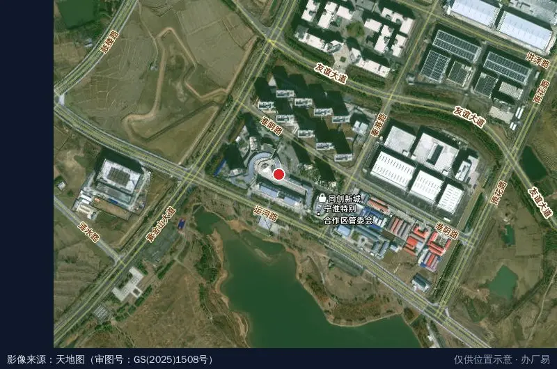 宁淮特别合作区卫星位置示意图