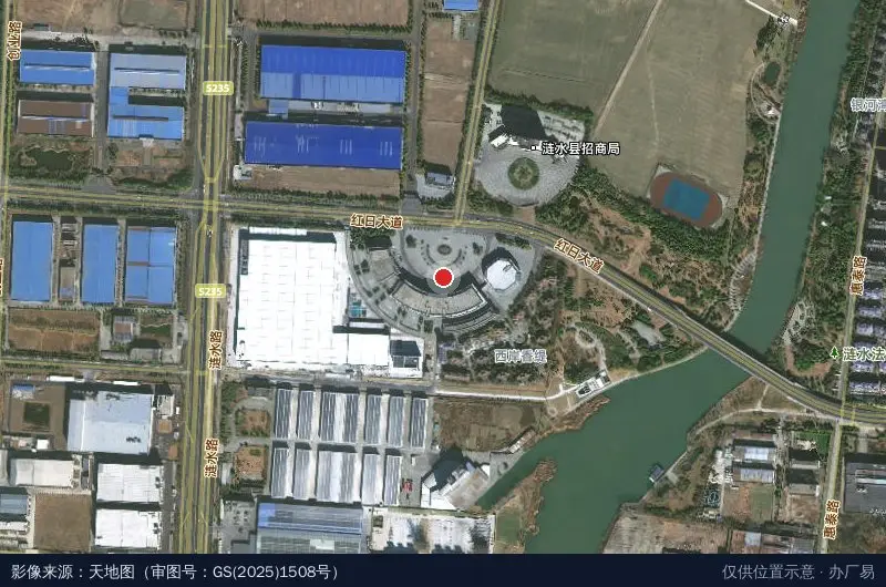 涟水电子商务产业园卫星位置示意图