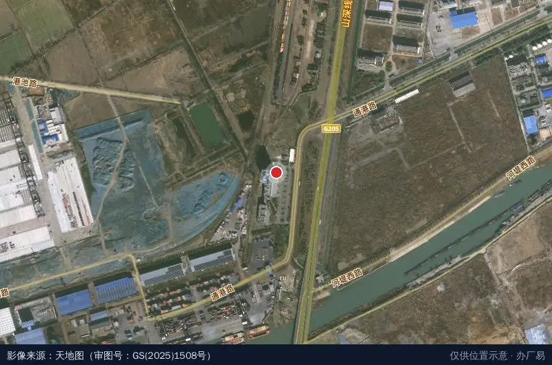 淮安市港口物流集团(淮安国际航运中心)卫星位置示意图