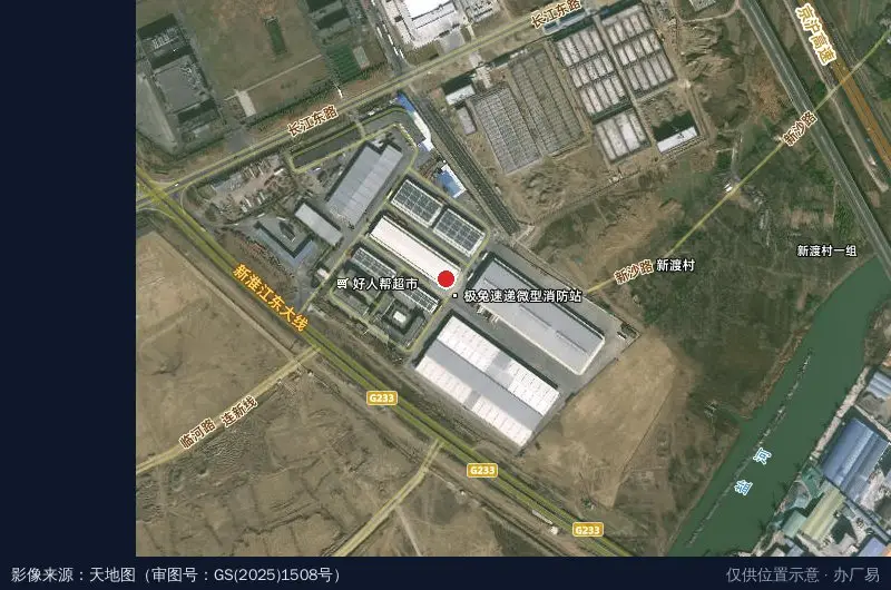 淮安传化公路港卫星位置示意图