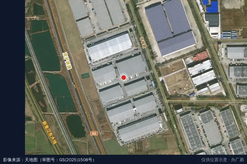 新地淮安电商物流园卫星位置示意图