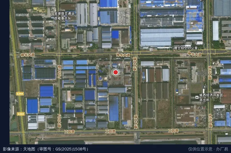 康舜物流园卫星位置示意图