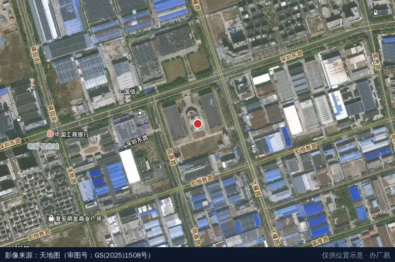 中科金林低空产业基地卫星位置示意图