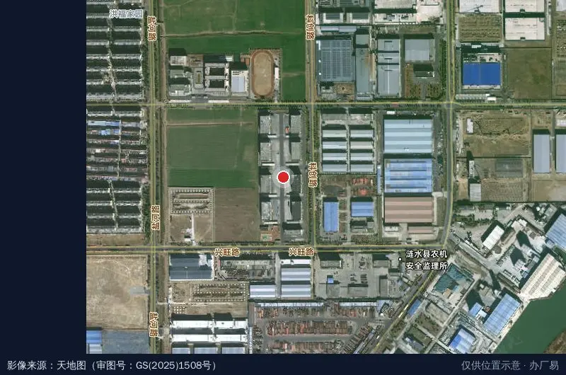 涟水精准扶贫产业园卫星位置示意图