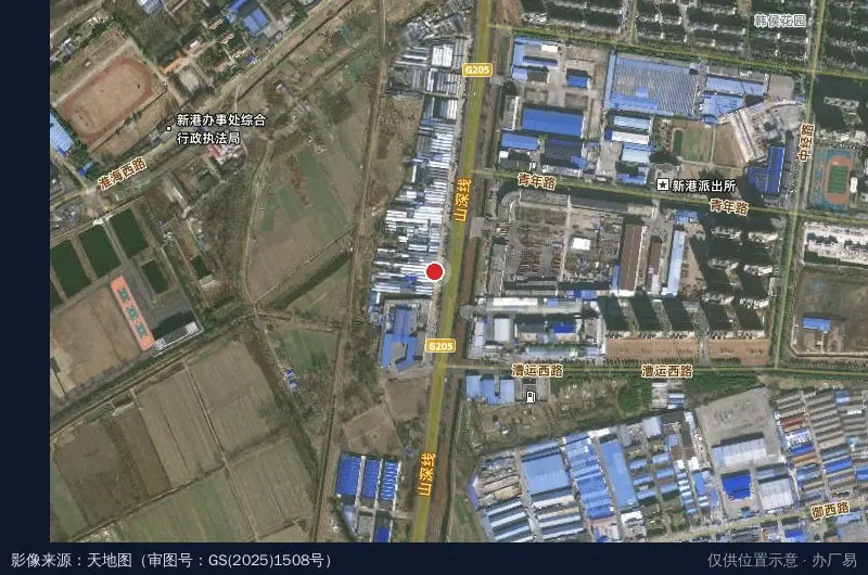 淮安经济开发区春艺花木场卫星位置示意图