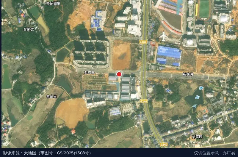 湖南建投三建集团湘阴金龙智能制造产业园项目卫星位置示意图