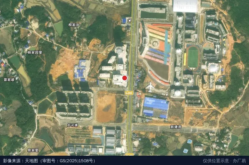 长沙临港产业开发区卫星位置示意图