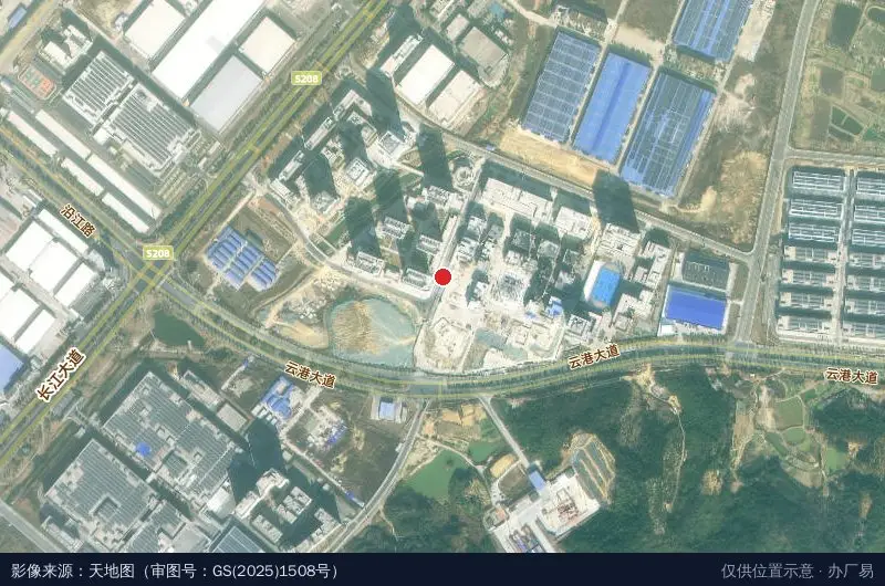 青网(岳阳)半导体产业园卫星位置示意图