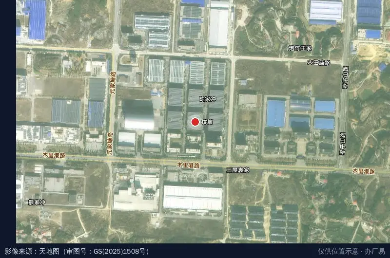 岳阳现代装备制造产业园-4栋标准厂房卫星位置示意图