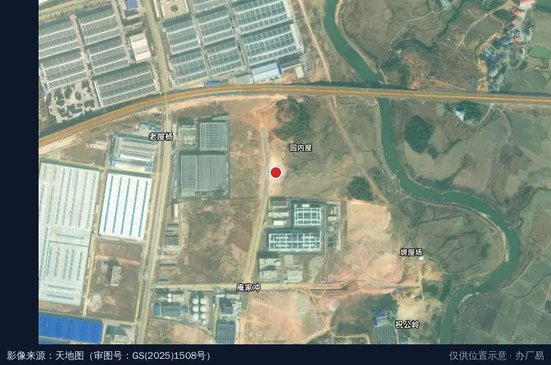 金迪悦工(汨罗)新能源材料产业园卫星位置示意图