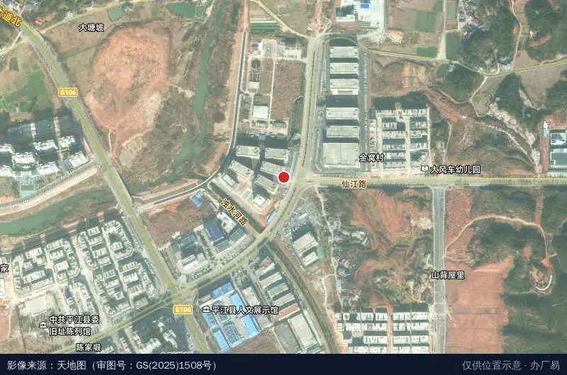 金窝全球跨境电商产业园卫星位置示意图