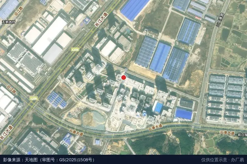 岳阳自贸片区数字经济产业综合体B区卫星位置示意图