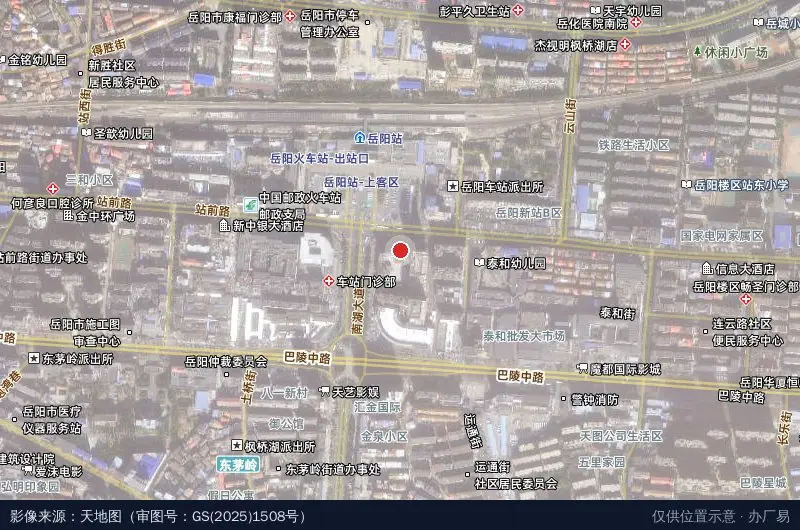 洞庭在线数字产业园卫星位置示意图