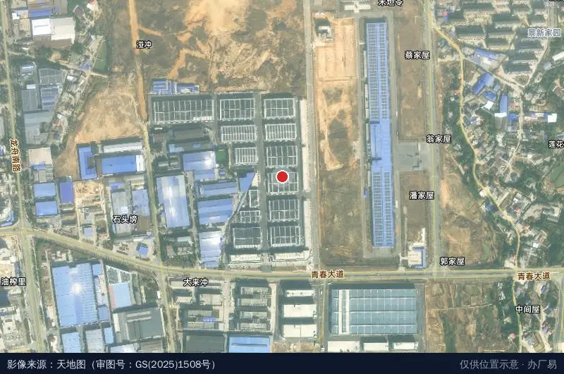 湖南葛天再生资源产业园卫星位置示意图
