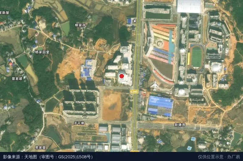 湖南湘江新区智造中心卫星位置示意图
