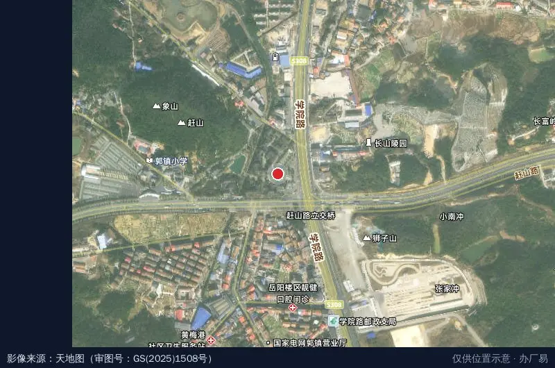 岳阳人力资源服务产业园卫星位置示意图