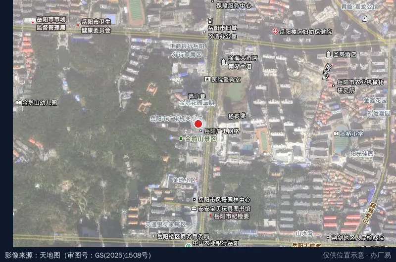 岳阳市交投智慧城市开发有限公司岳阳数字产业园卫星位置示意图