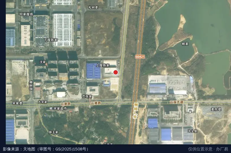 观盛产贸融合创新园卫星位置示意图