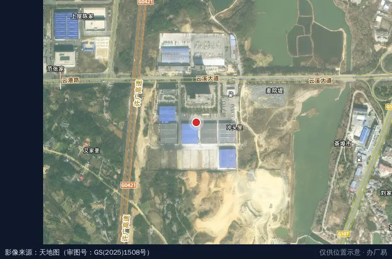 森凯物流园卫星位置示意图