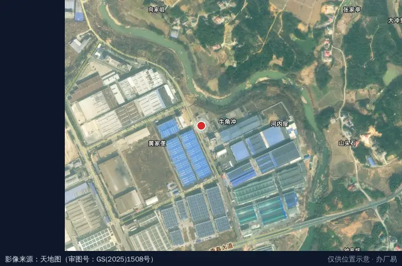 汩罗循环经济产业园污水处理及中水回用厂卫星位置示意图