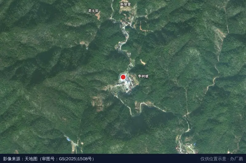 平江县慕平中医药文化产业园卫星位置示意图