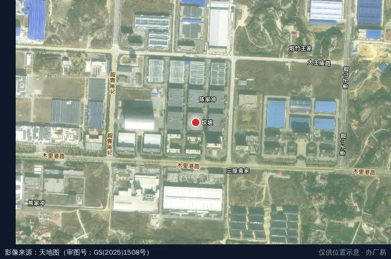 岳阳现代装备制造产业园卫星位置示意图