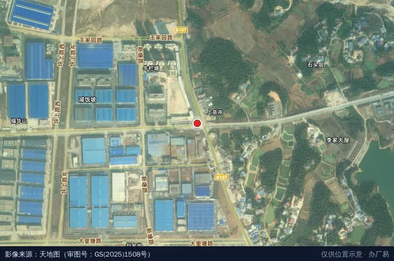 长沙经开区汨罗产业园卫星位置示意图
