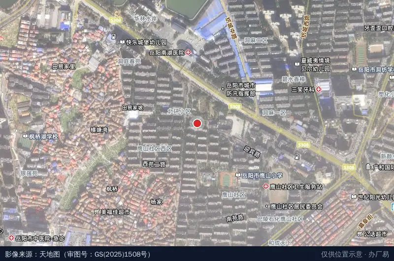 岳阳市岳阳楼区创业孵化基地卫星位置示意图