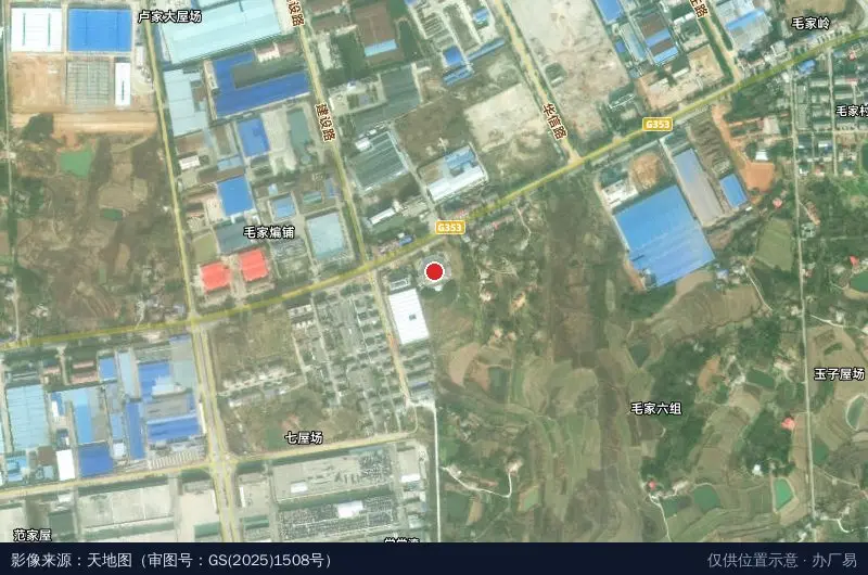 湖南华容工业园卫星位置示意图