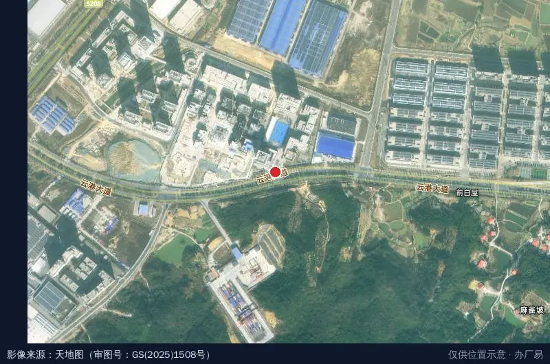 岳阳自贸片区数字经济产业综合体D区卫星位置示意图