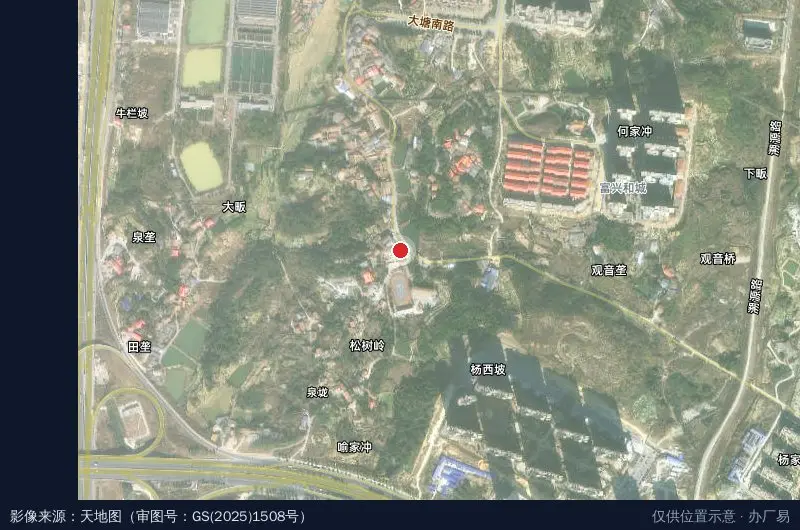 岳阳经济开发区金凤桥管理处卫星位置示意图