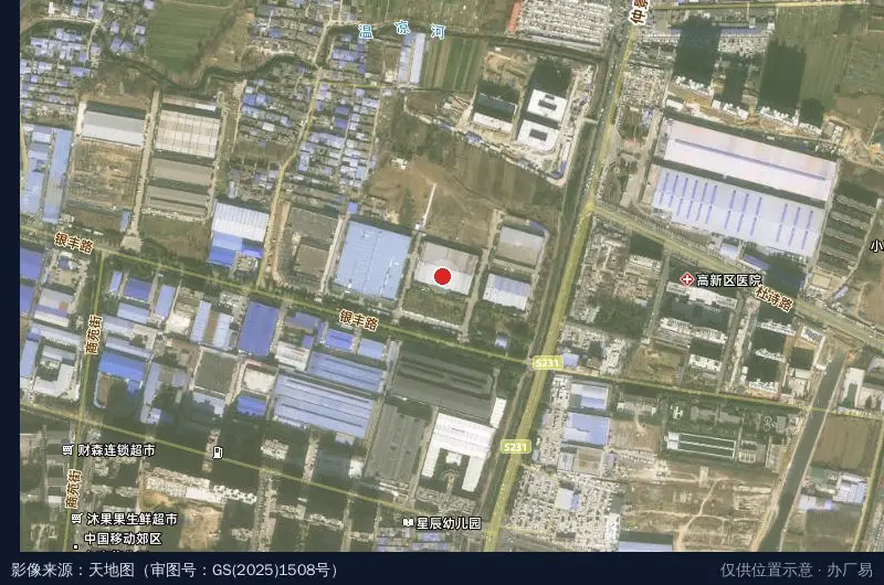 豫西集团工业园卫星位置示意图