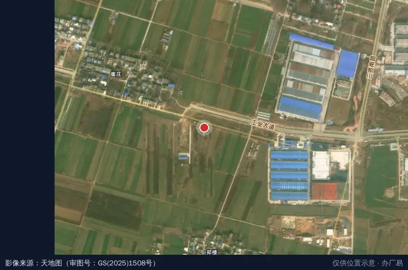 河南豫泽纺织产业园(建设中)卫星位置示意图