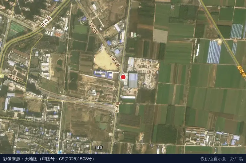 新野鸿大科技产业园卫星位置示意图
