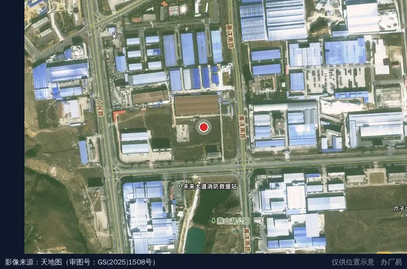 杜仲产业园卫星位置示意图