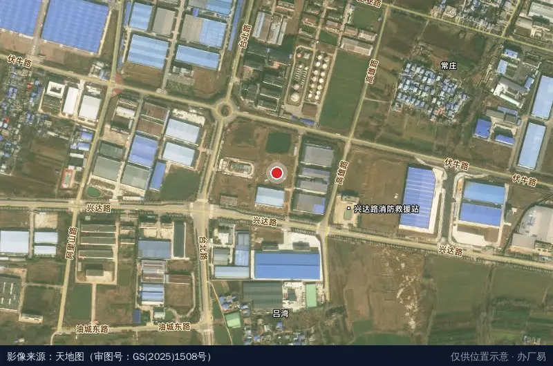 上海产业园卫星位置示意图