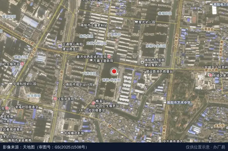 南阳新经济产业园卫星位置示意图