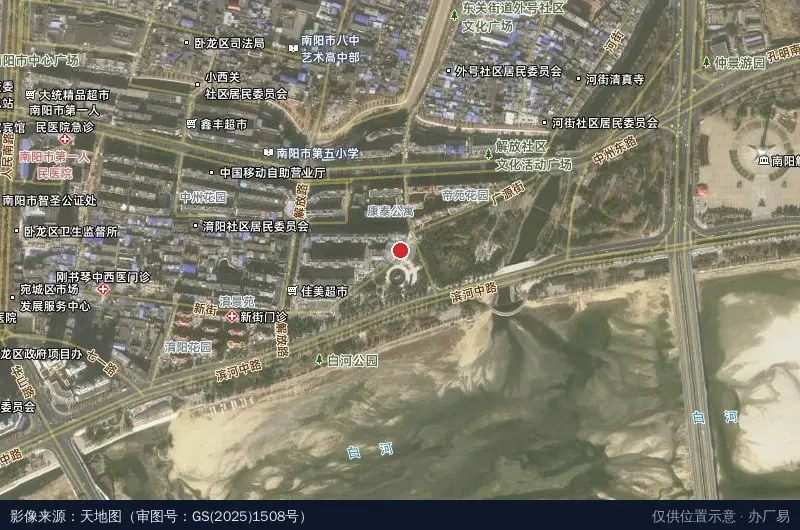 新华街道总部经济港卫星位置示意图