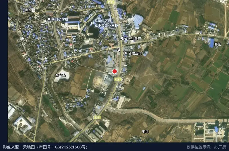南阳市职教园区循环经济产业发展中心卫星位置示意图