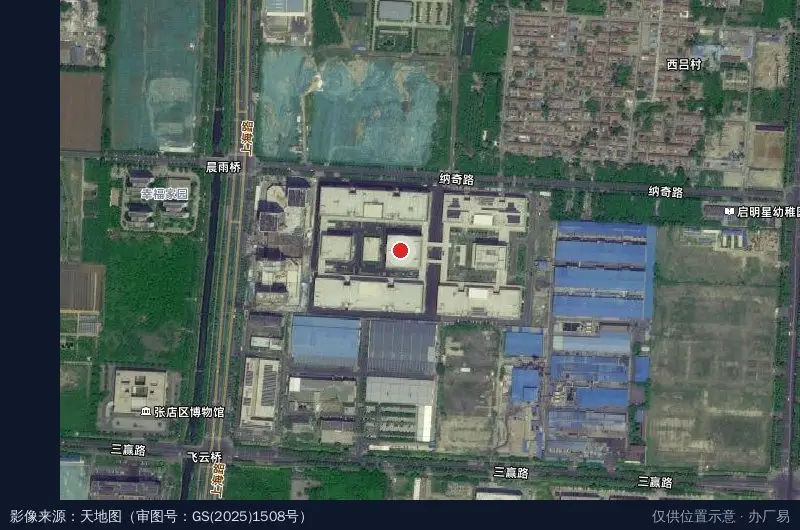 张店区双创产业园卫星位置示意图