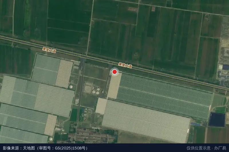 淄博数字农业示范区卫星位置示意图