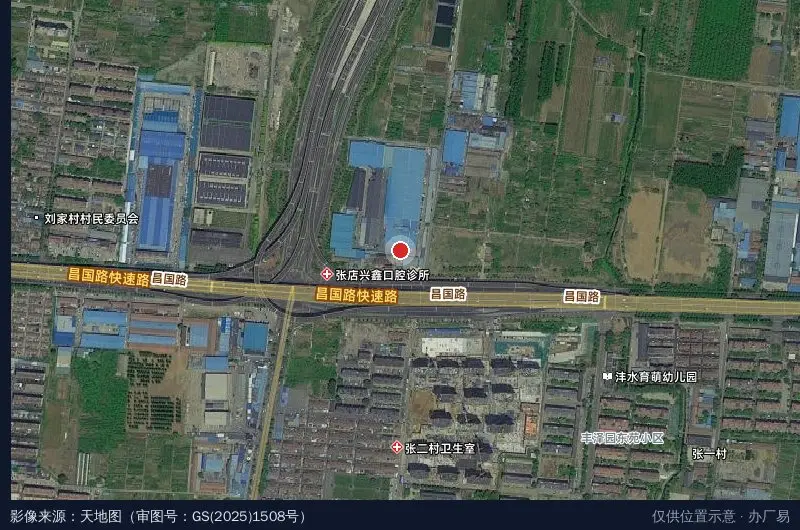 耀鲁工贸创业园卫星位置示意图